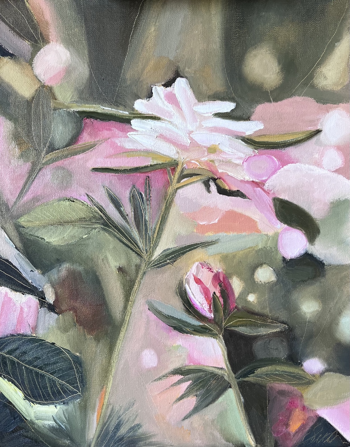Pink floral fine art print preview