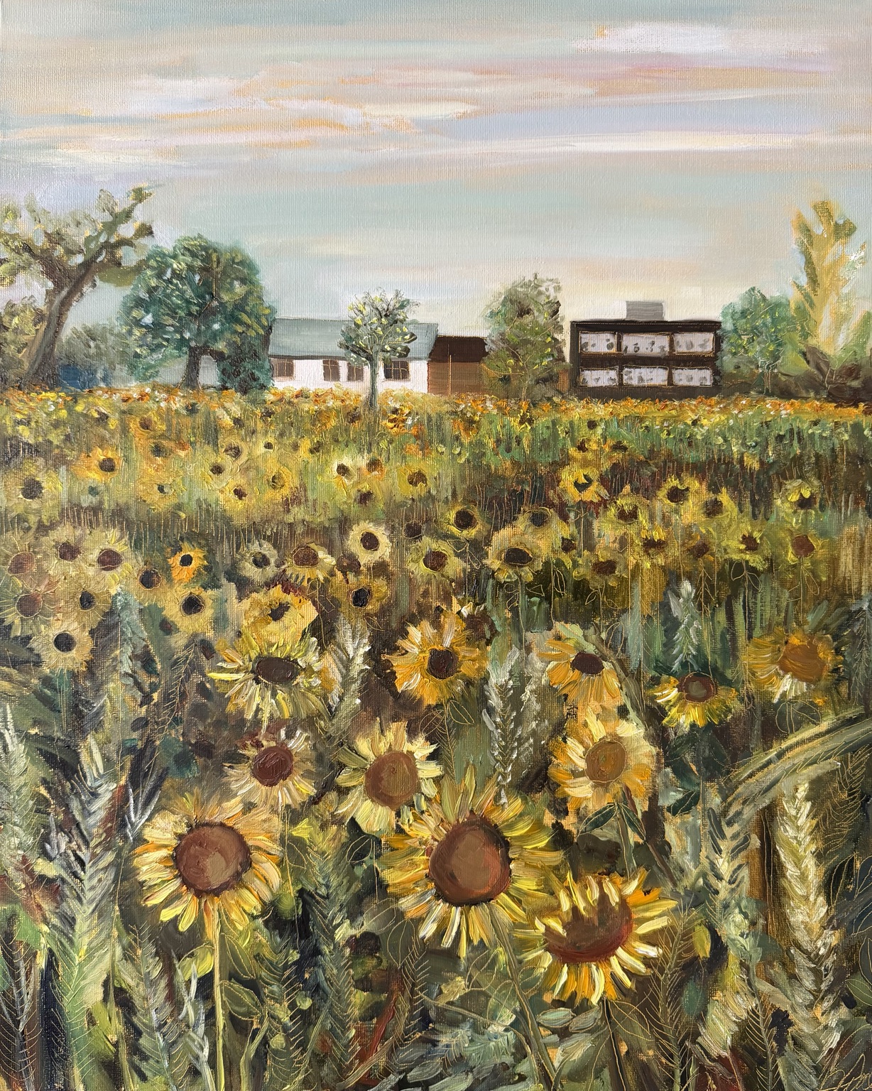 Sunflowers at Send original painting